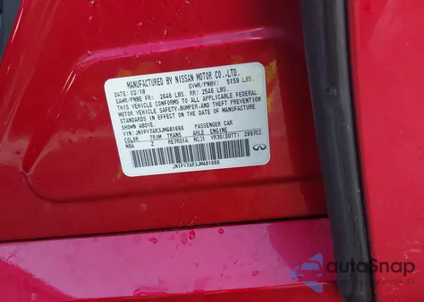 2018 Infiniti Q50 3.0T Red Sport 400 из США, поврежденный, VIN JN1FV7AR3JM481666